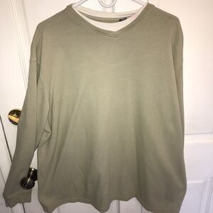 Roundtree & York 100% Cotton Sweater Men's XL Long Sleeve Green
